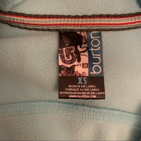 Burton North Star Fleece Jacket Blue Red Square Size XS - Picture 5 of 5